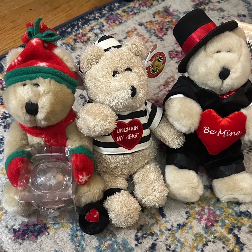 Bearista Bear Set - Valentines 2002, 2003, and Holiday 2003
